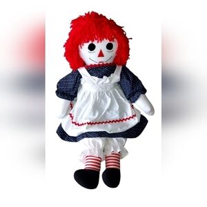 Vintage Raggedy Ann large doll I love you heart
